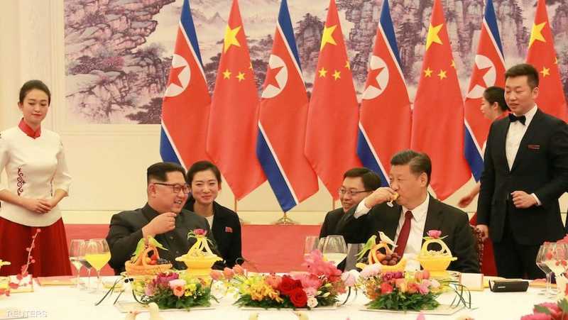 لقاء كيم مع رئيس الصين