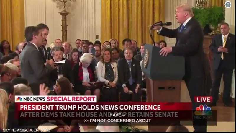 ترامب يثور خلال مؤتمر صحفي