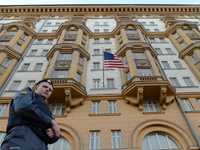 رجل أمن روسي أمر مقر السفارة الأميركية في موسكو- أرشيف
