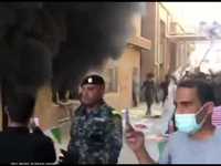 موالون لـ"لحشد" يحرقون مقار الديمقراطي الكردستاني ببغداد