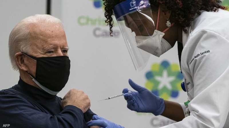 بايدن تلقى الجرعة الأولى من اللقاح في ولاية ديلاوير.