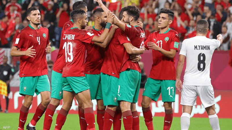 نصر &quot;بالأربعة&quot; لمنتخب المغرب أمام فلسطين في كأس العرب | سكاي نيوز عربية