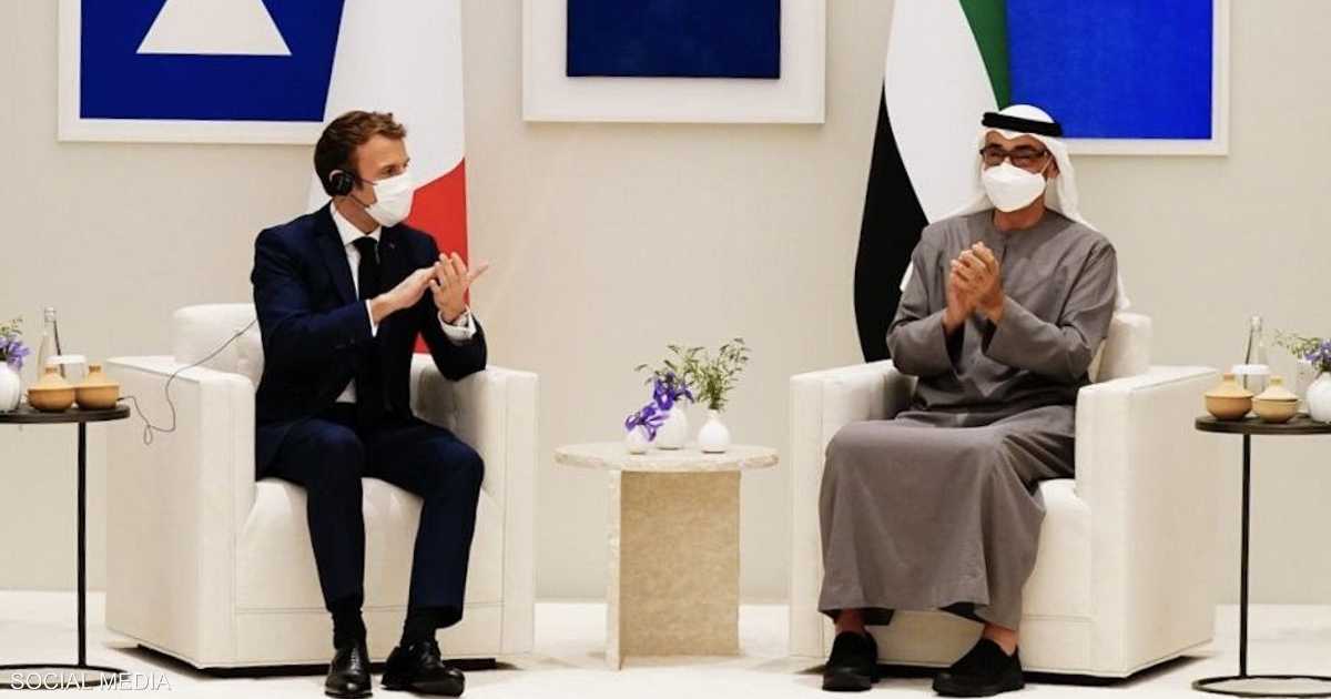 Mohamed ben Zayed reçoit le président de la France à l’Expo 2020 Dubaï