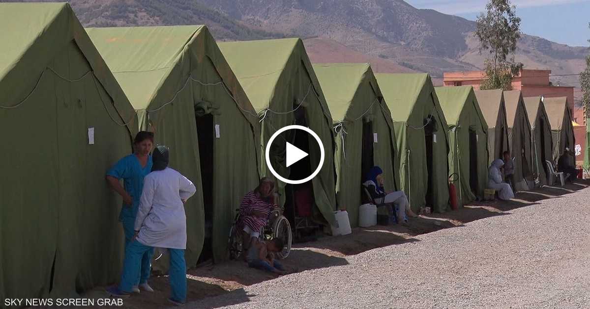 مستشفى ميداني عسكري في أمزميز لمساعدة السكان المتضررين
