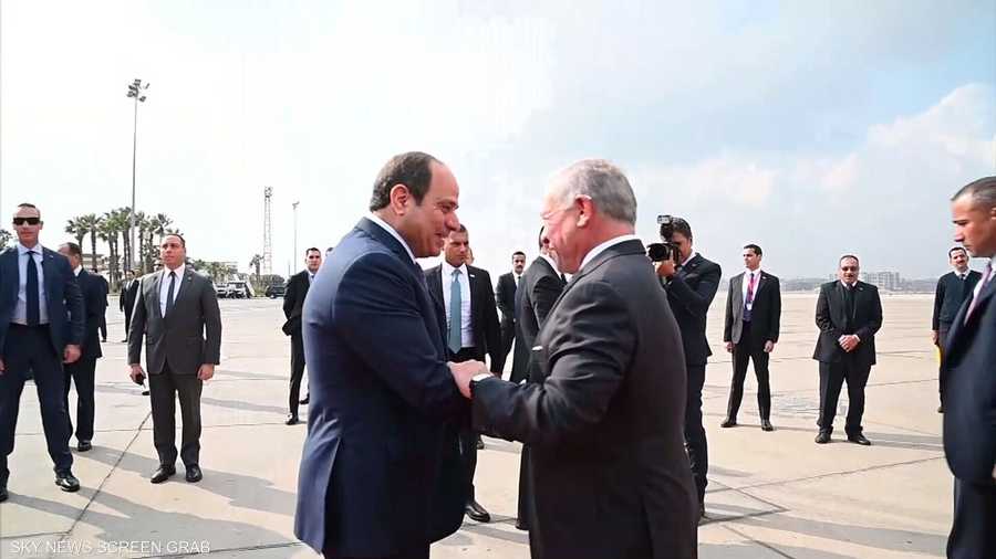 رئيس مصر وملك الأردن يجددان رفضهما لتصفية القضية الفلسطينية