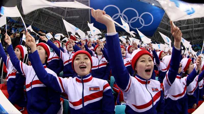 مشجعات كوريا شماليات في أولمبياد كوريا الجنوبية