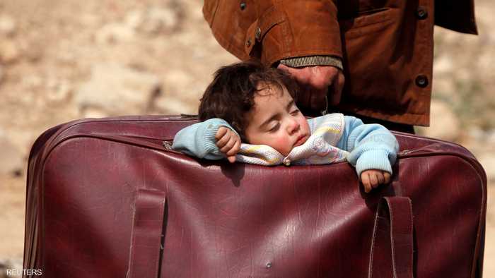 الطفلة أثناء الفرار من الغوطة