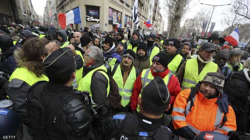 باريس.. تظاهرات جديدة واعتقال محتجين من "السترات الصفر" 1-1208666.jpg