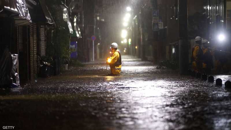 إعصار يشل طوكيو ويسبب فيضانات ويلحق أضرارا بمدن اليابان 1-1290210.JPG