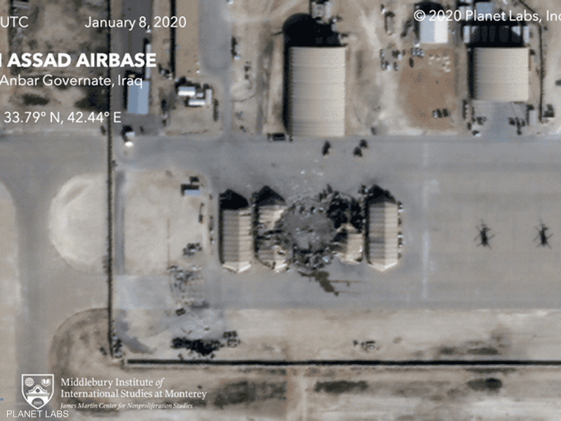 صور فضائية توضح آثار الضربة الإيرانية على عين الأسد أخبار سكاي