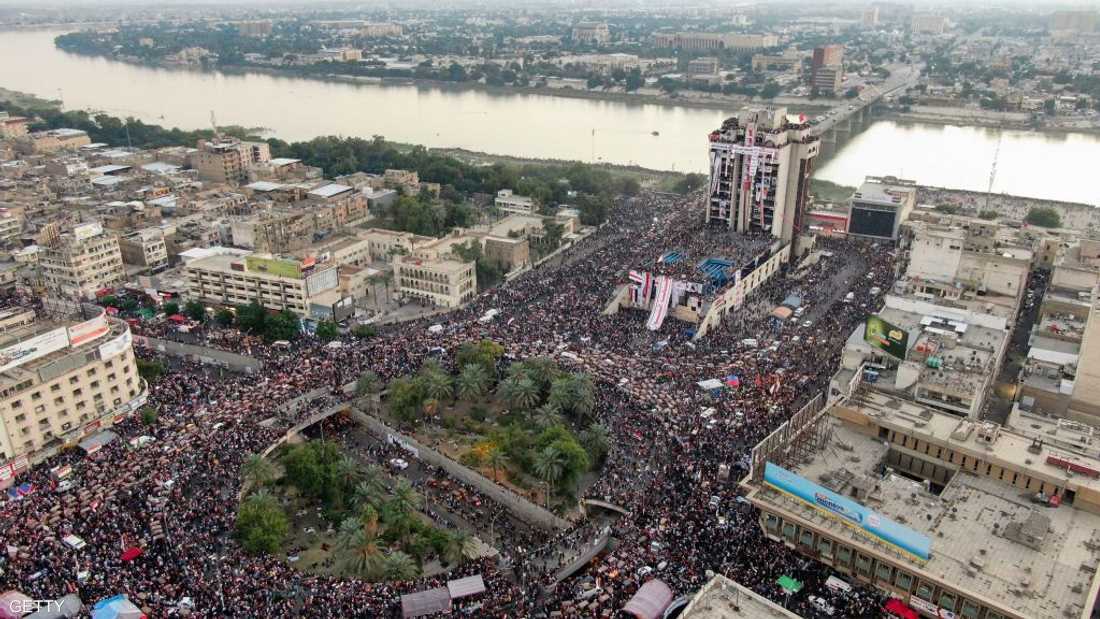 وسط بغداد خلال مظاهرات 2019